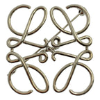 Loewe Metal Anagram Brooch Silver