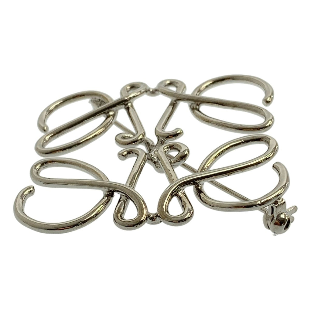 Loewe Metal Anagram Brooch Silver — view 3