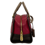 Loewe Handbag Amazona 28 Pink Gray Beige Dark Brown Leather — view 2
