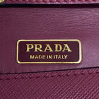 Prada Clutch Bordeaux Gold Studs Rhinestone — view 9