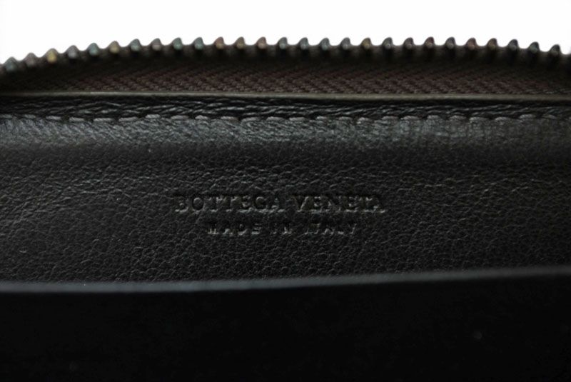 Bottega Veneta Card Case Coin Mini Wallet Intrecciato Leather Khaki Gray — view 8