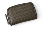 Bottega Veneta Card Case Coin Mini Wallet Intrecciato Leather Khaki Gray — view 2