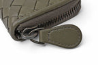 Bottega Veneta Card Case Coin Mini Wallet Intrecciato Leather Khaki Gray — view 3