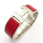 Hermes Bangle Clic Clac Silver Bordeaux Bracelet — view 6