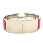 Hermes Bangle Clic Clac Silver Bordeaux Bracelet — view 3