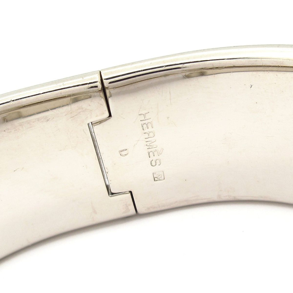 Hermes Bangle Clic Clac Silver Bordeaux Bracelet — view 4