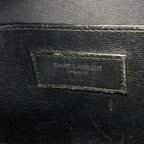 Saint Laurent Paris Handbag Light Gray Black Leather — view 9