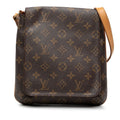 Louis Vuitton Monogram Musette Salsa Short Shoulder Bag Brown Leather
