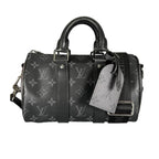 Louis Vuitton Eclipse Bandouliere Keepall 25 Handbag Black — view 2