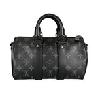 Louis Vuitton Eclipse Bandouliere Keepall 25 Handbag Black — view 3