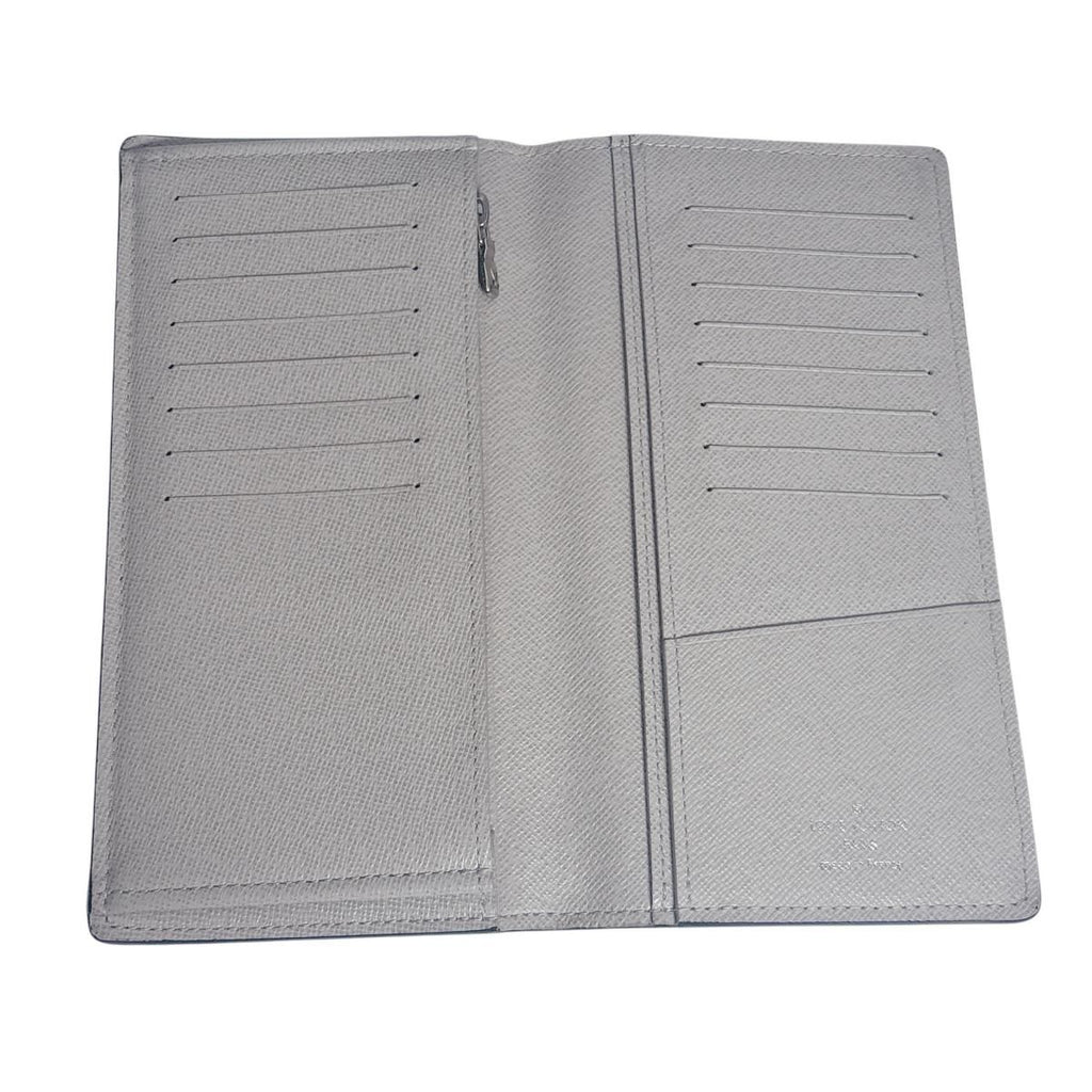 Louis Vuitton Damier Graphite Bifold Wallet Portefeuille Brazza Black Gray — view 8