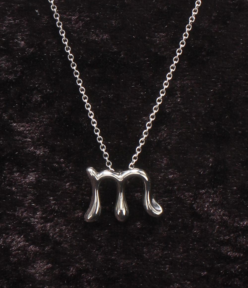 Tiffany & Co Necklace Alphabet Letter Pendant M Elsa Peretti