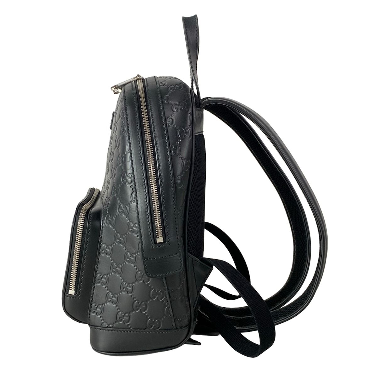 Gucci Backpack Guccissima Line Black Leather — view 4