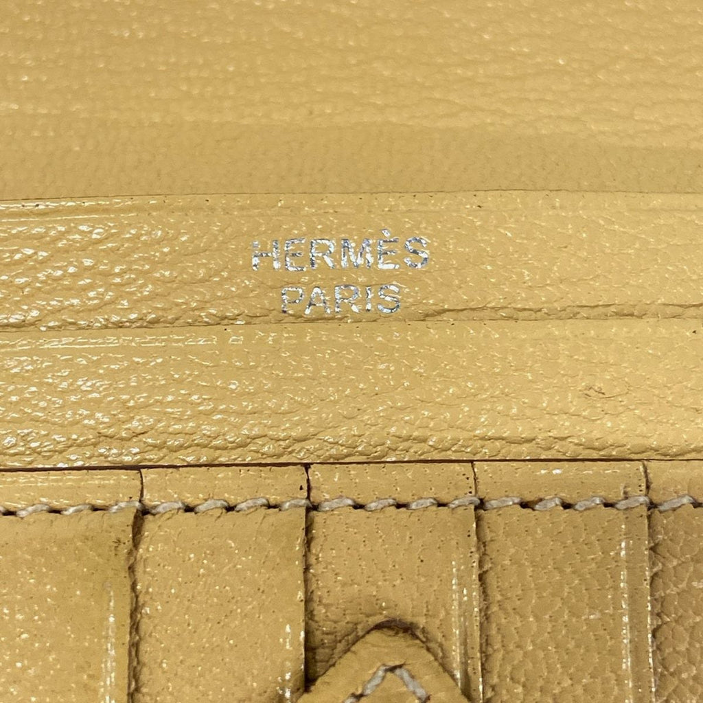 Hermes Bifold Wallet Bearn Compact Foin Silver — view 5