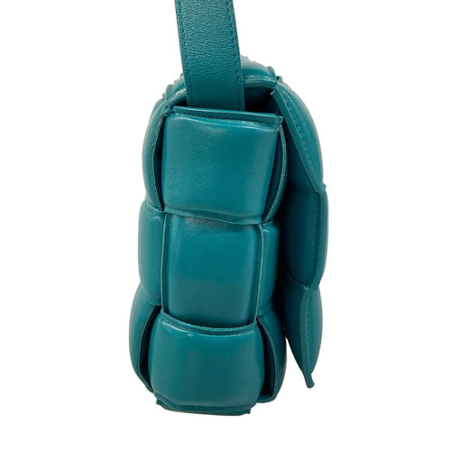 Bottega Veneta Shoulder Bag Padded Cassette Blue Green Lambskin — view 2