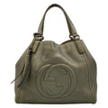 Gucci Tote Soho Cellarius Gray Leather