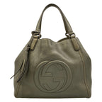 Gucci Tote Soho Cellarius Gray Leather