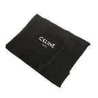Celine Shoulder Bag Triomphe Canvas Dark Brown Black White Leather — view 8
