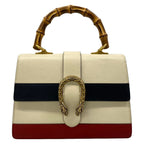Gucci Handbag Dionysus White Dark Navy Red Leather