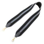 Hermes Shoulder Strap Gray Black Gold Canvas — view 4