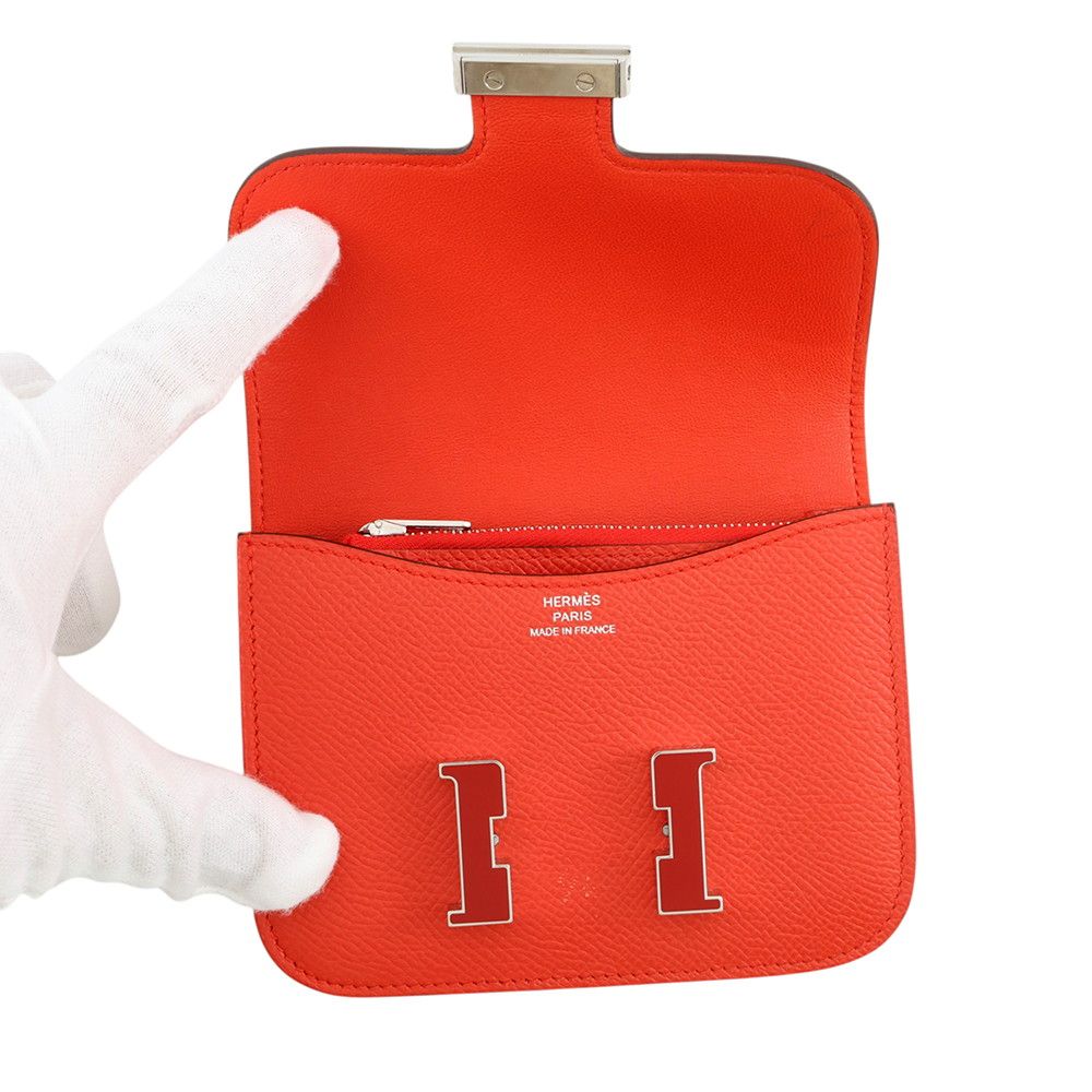 Hermes Wallet Constance Slim Capucines Silver Epsom — view 4