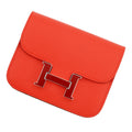Hermes Wallet Constance Slim Capucines Silver Epsom