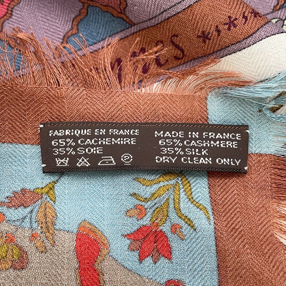 Hermes Scarf Carre 90 Dazzling India Fantaisies Indiennes Cashmere Silk Limited — view 7