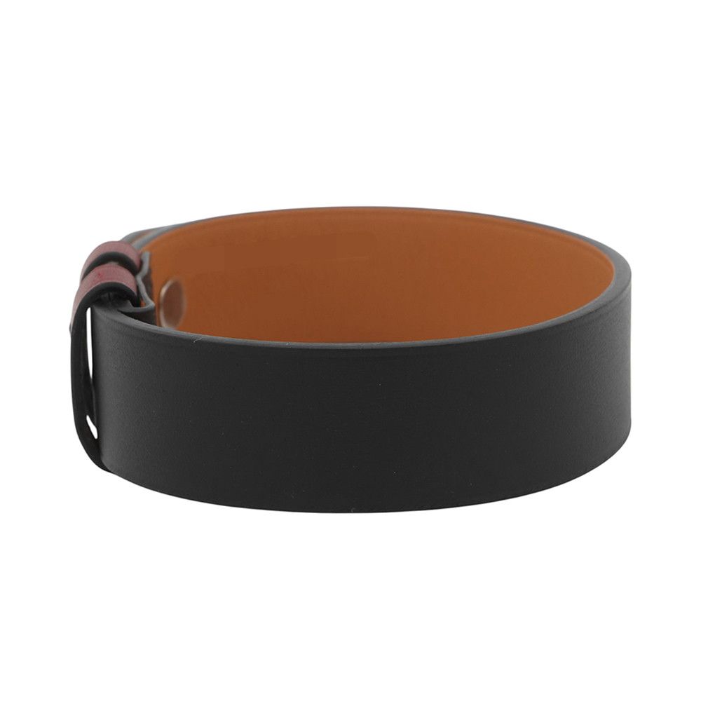 Hermes Bracelet Black Red Silver Leather T4 — view 3