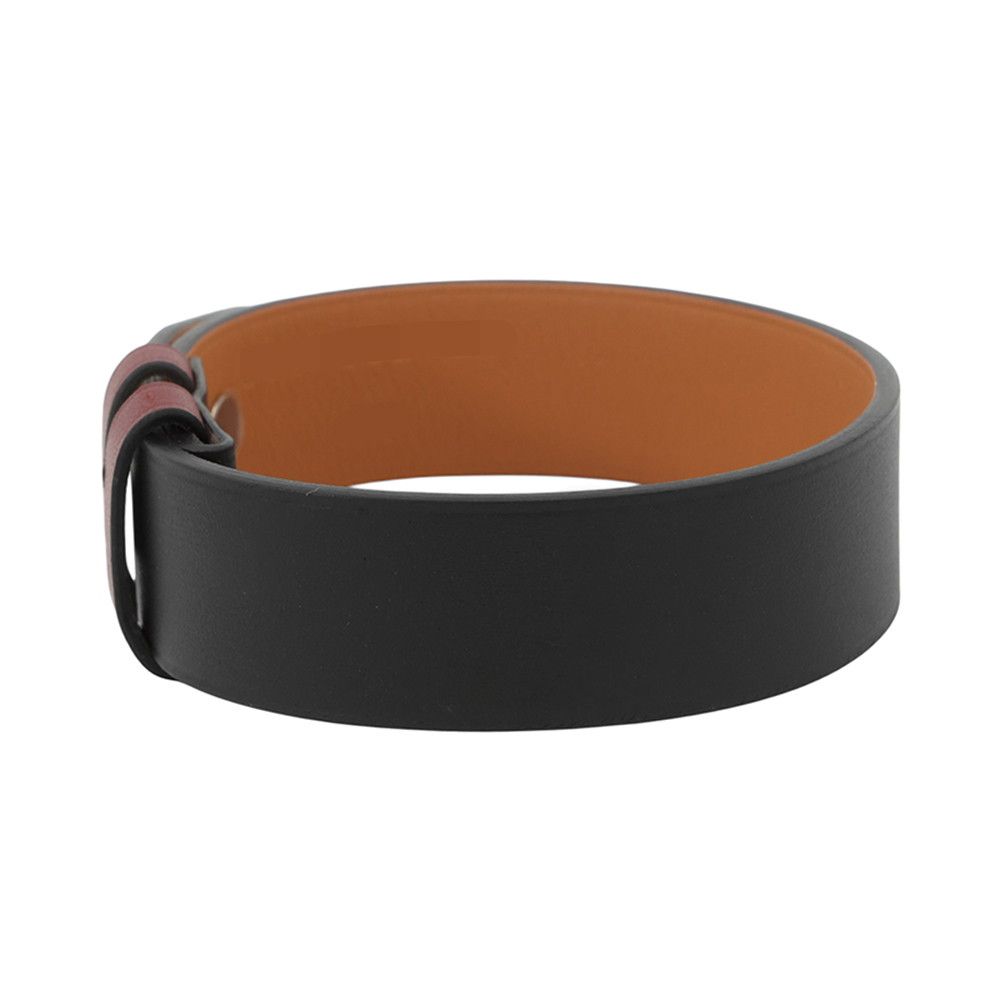 Hermes Bracelet Black Red Silver Leather T4 — view 2