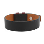 Hermes Bracelet Black Red Silver Leather T4 — view 4