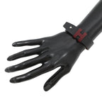 Hermes Bracelet Black Red Silver Leather T4 — view 5