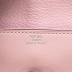 Hermes Coin Case Glenan Compact Wallet Rose Sakura Silver Swift — view 9