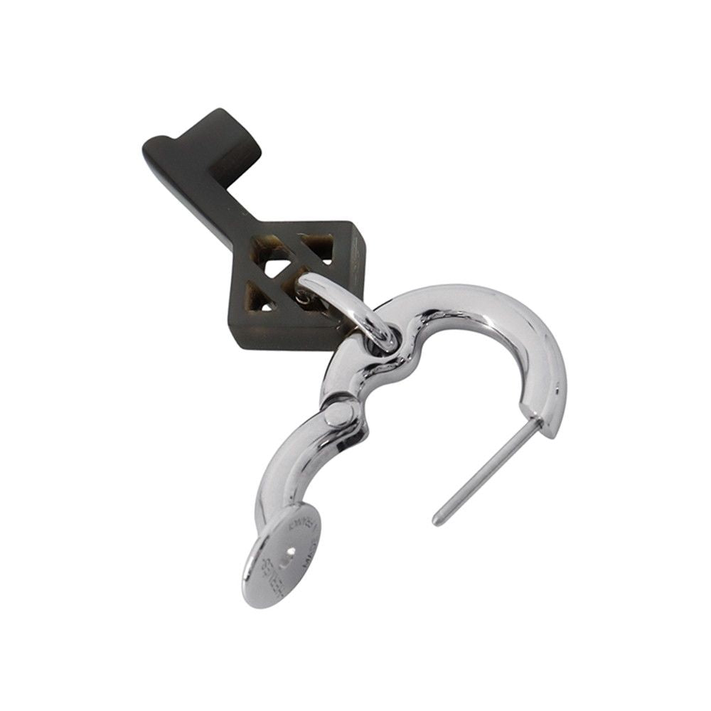 Hermes Earrings Cle Sing Buffalo Horn Single — view 3