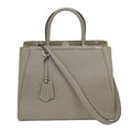 Fendi Bag Toujour Beige Silver Leather Shoulder