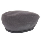 Hermes Santono Denim Series Button Beret Silver Cotton leather Gray
