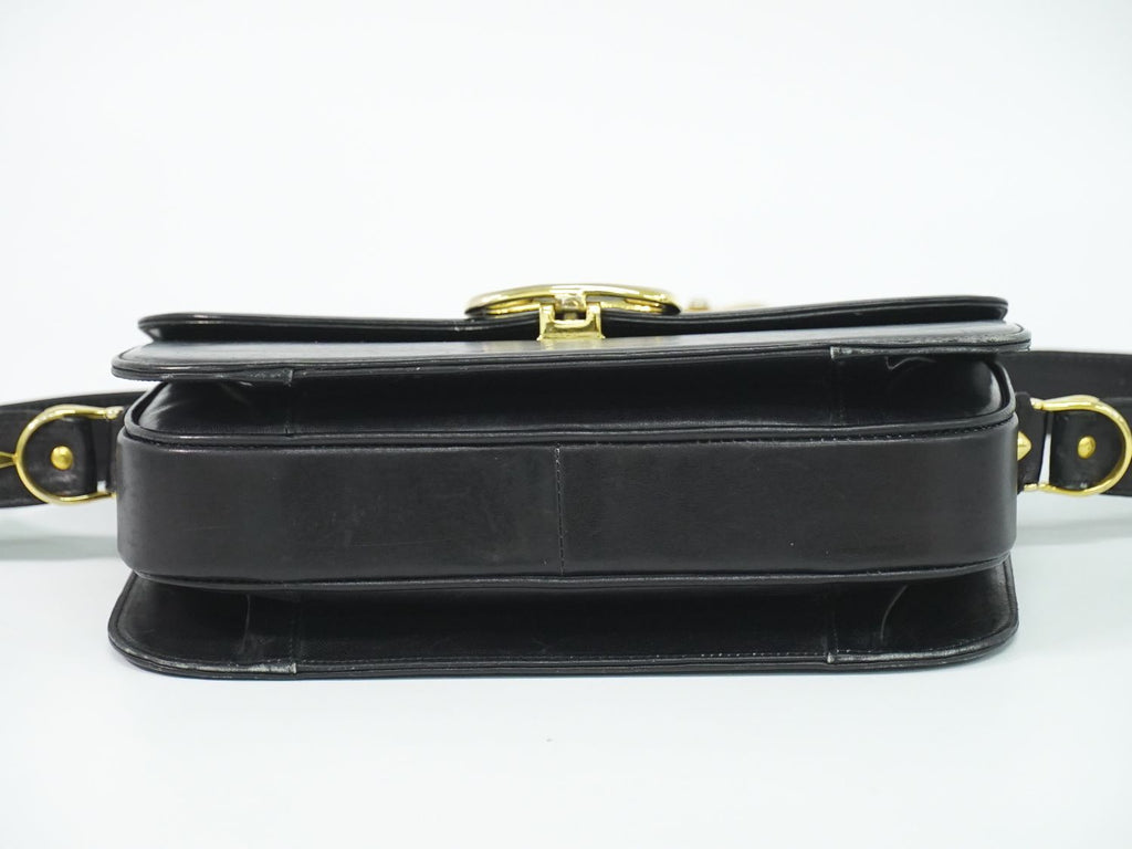 Celine Carriage Shoulder Bag Leather Black — view 3
