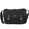 Prada Nylon Shoulder Bag Pochette Black