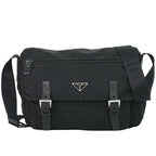 Prada Nylon Shoulder Bag Pochette Black