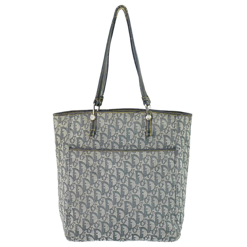 Dior Trotter Shoulder Bag Tote Canvas Navy