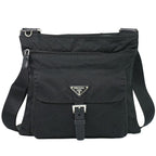 Prada Nylon Shoulder Bag Pochette Black