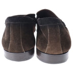 Louis Vuitton Globe Line Monogram Penny Suede Leather Loafers Brown — view 3