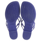 Hermes Island Cher D'ancre Rubber Flat Sandals Blue — view 5