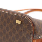 Celine Macadam Handbag Mini Tote Brown Leather Gold — view 6