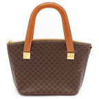 Celine Macadam Handbag Mini Tote Brown Leather Gold