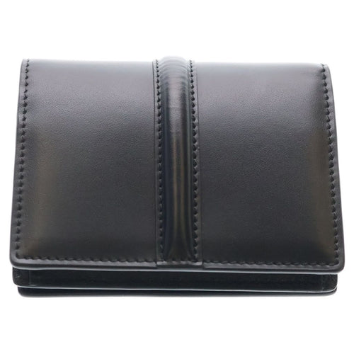 Celine 16 Seeds Satin Calfskin Card Holder with Flap Black — view 2