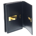 Celine 16 Seeds Satin Calfskin Card Holder with Flap Black — view 4