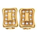 Celine Vintage Pave Diamond Earrings 18k Gold