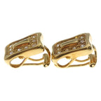 Celine Vintage Pave Diamond Earrings 18k Gold — view 4
