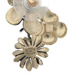 Chanel CC Logo Flower Earrings Black Gold — view 5