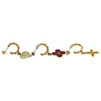 Louis Vuitton Boucle de Reille Sweet Monogram Earrings Set Gold — view 4